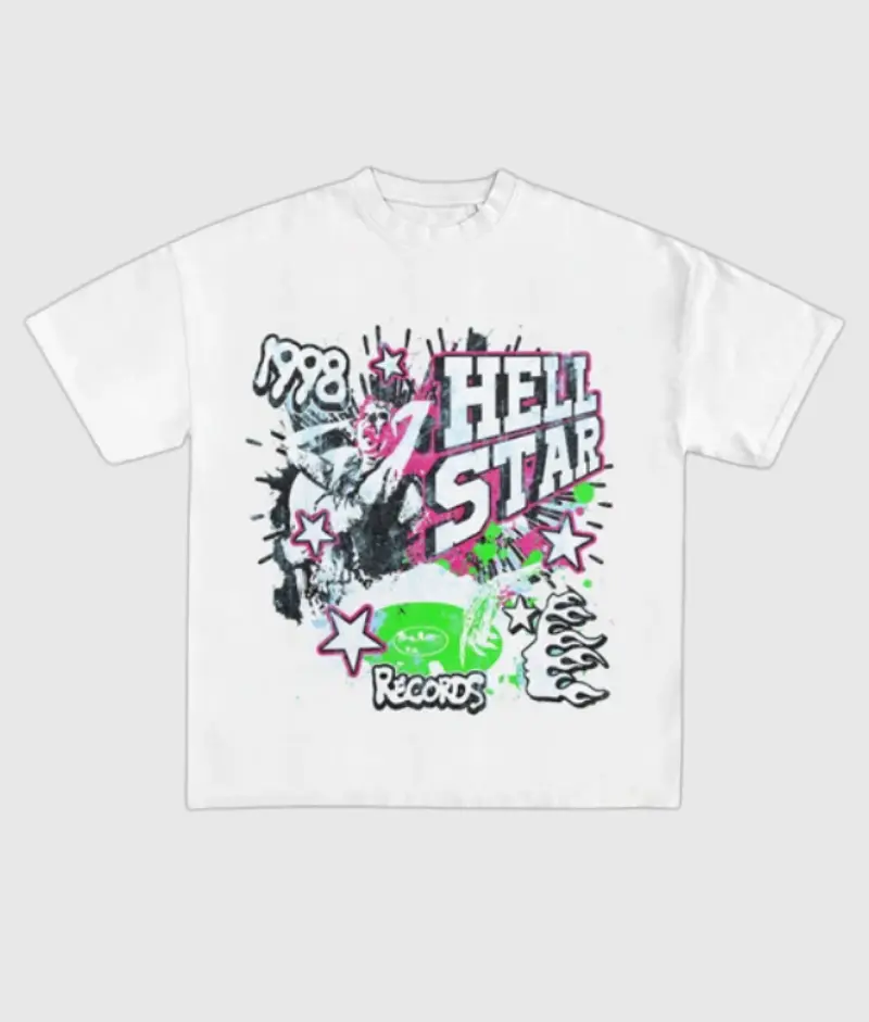 White Hellstar 1998 Records T-Shirt White Hellstar 1998 Records T-Shirt