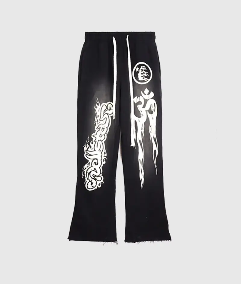 Hellstar Studios Records Yoga Black Sweatpants Hellstar Studios Records Yoga Black Sweatpants