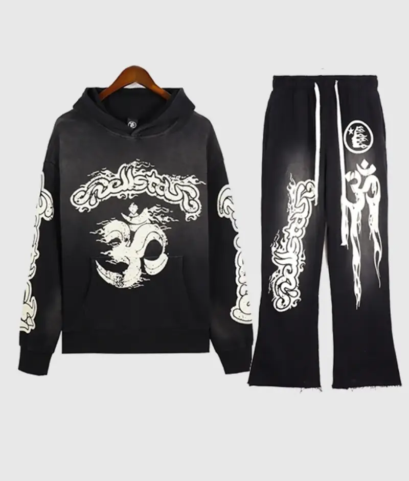 Hellstar Studios Records Yoga Black Tracksuit Hellstar Studios Records Yoga Black Tracksuit