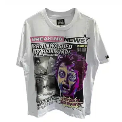 White Breaking News Hellstar T-shirt White Breaking News Hellstar T-shirt