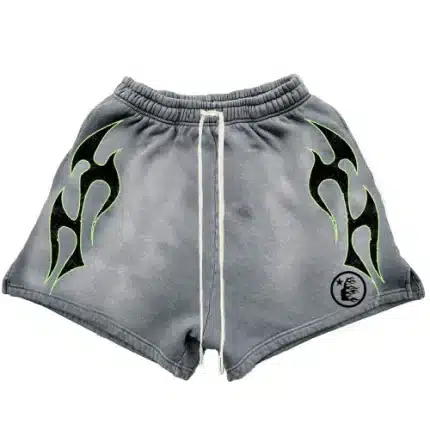 Genuine Hellstar Flame Shorts Grey Genuine Hellstar Flame Shorts Grey