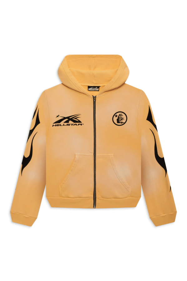 Yellow-Hellstar Sports Zip-Up Hoodie Yellow-Hellstar Sports Zip-Up Hoodie