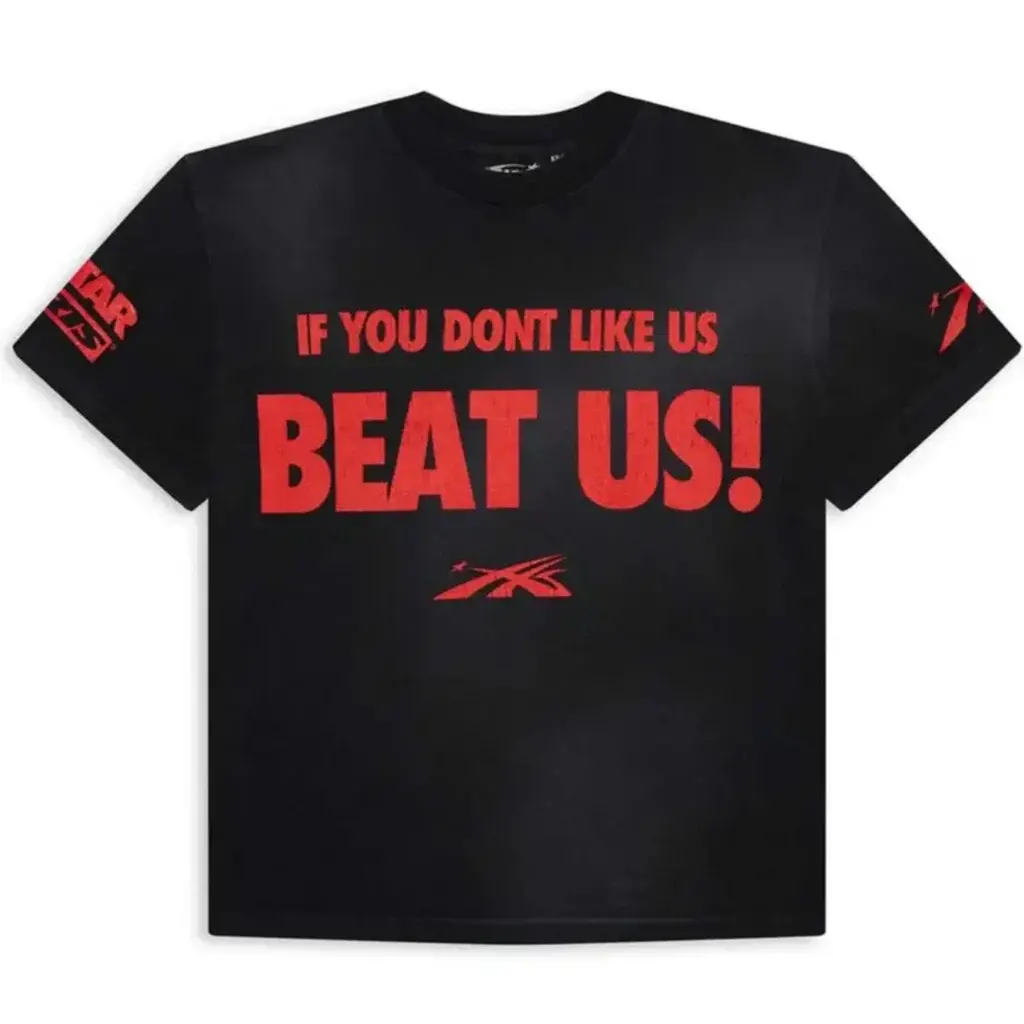 Red & Black Hellstar Beat Us T-shirt Red & Black Hellstar Beat Us T-shirt